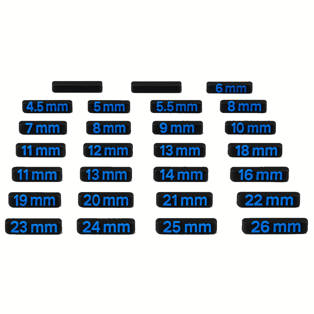 Spanner Size Labels - Metric (2.0) - ToolBox Widget UK