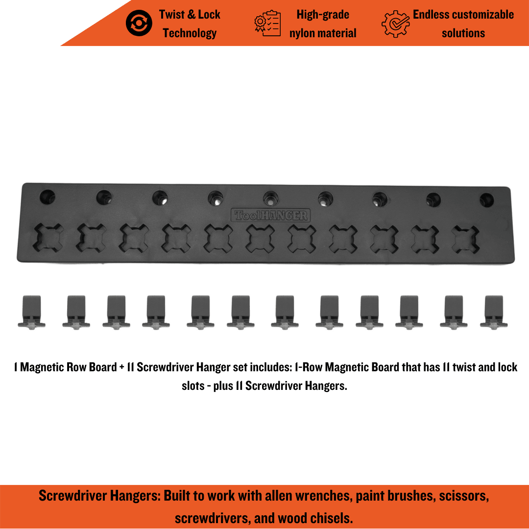 Magnetic Screwdriver Vertical Hangers - ToolBox Widget UK