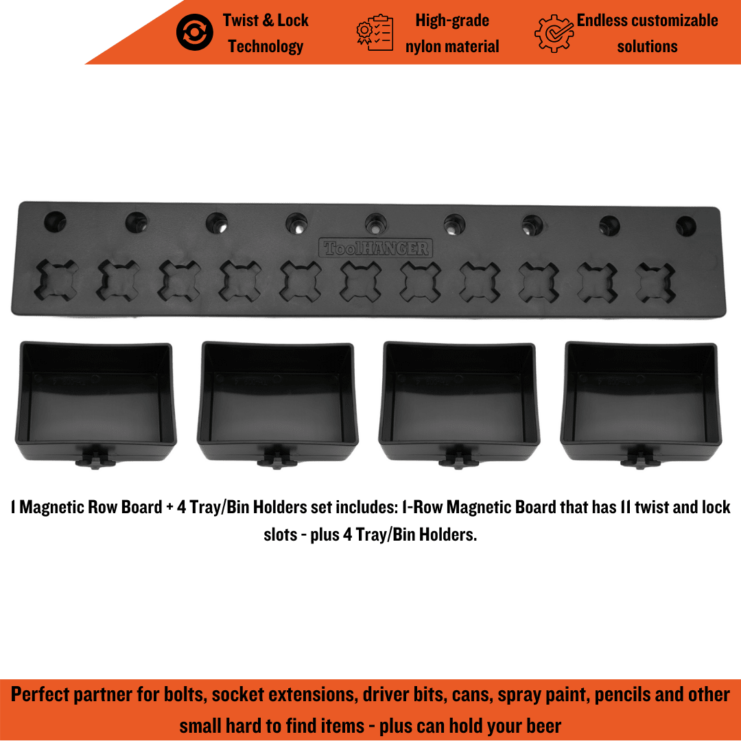 Magnetic Tray/Bin Vertical Hangers - ToolBox Widget UK