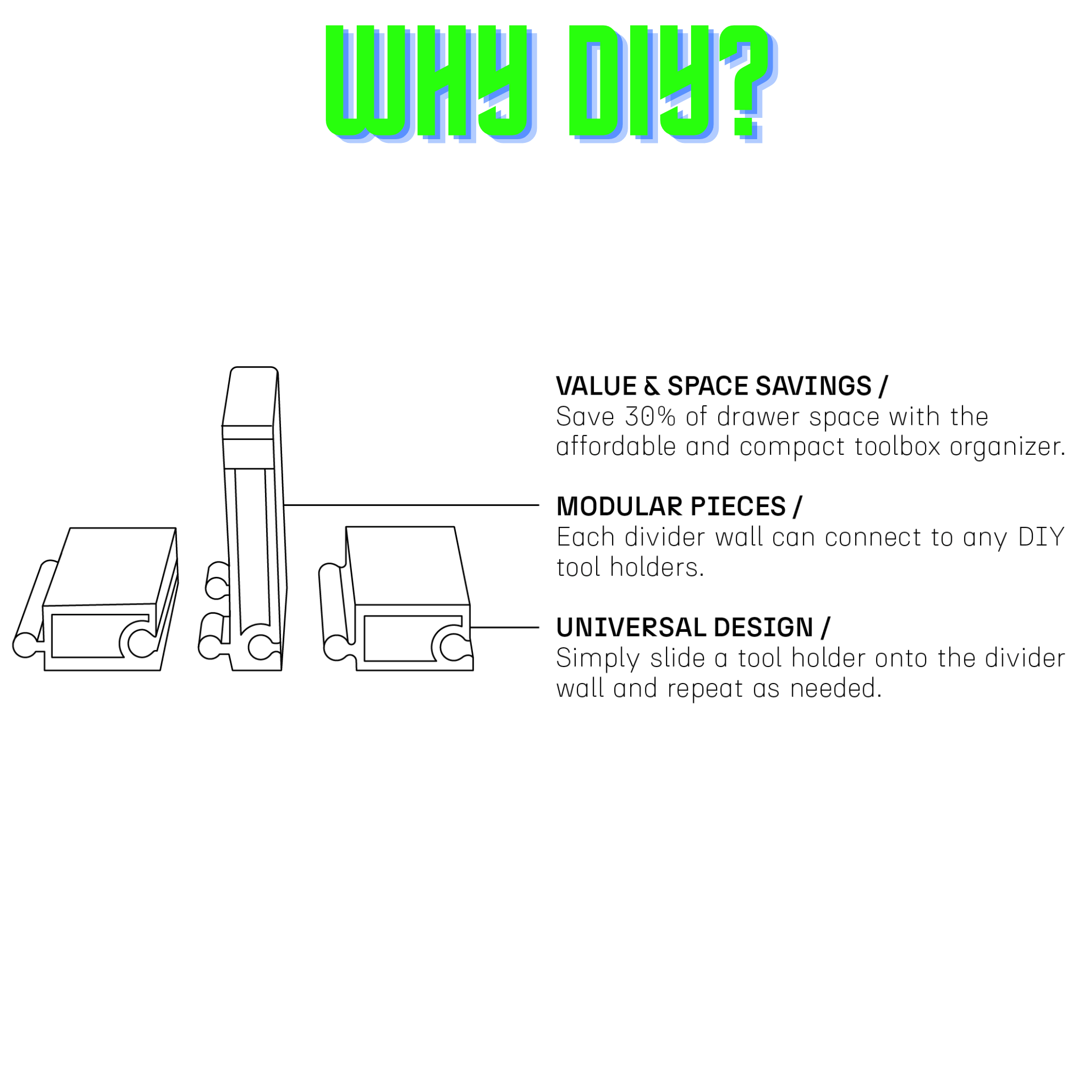 Plier Organizer - Wide [DIY] - ToolBox Widget UK