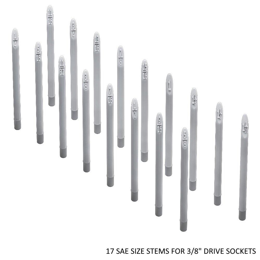 3/8" Socket Stems - SAE - Toolbox Widget UK Socket Organizer, Socket Organization, Toolbox Widget, Tool Box Widget, Tool Organization, Socket Holder, Socket Tray