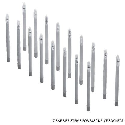 3/8" Socket Stems - SAE - Toolbox Widget UK Socket Organizer, Socket Organization, Toolbox Widget, Tool Box Widget, Tool Organization, Socket Holder, Socket Tray