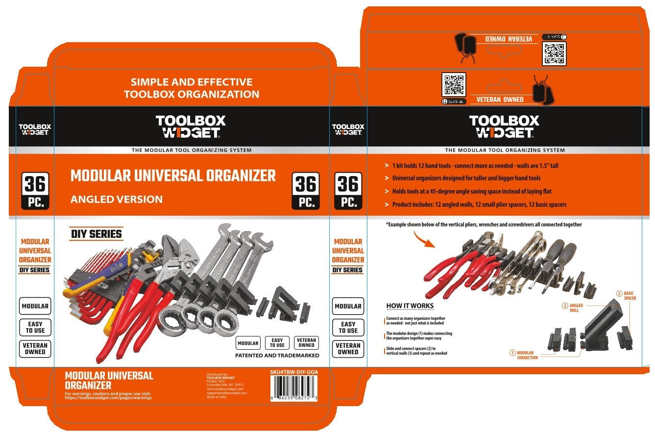 DIY Universal Organizer - Angled - ToolBox Widget UK